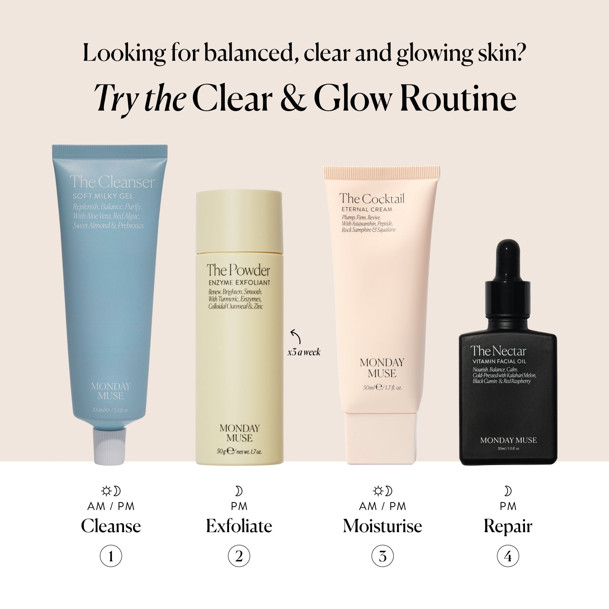 Clear &amp; Glow Routine - Monday Muse